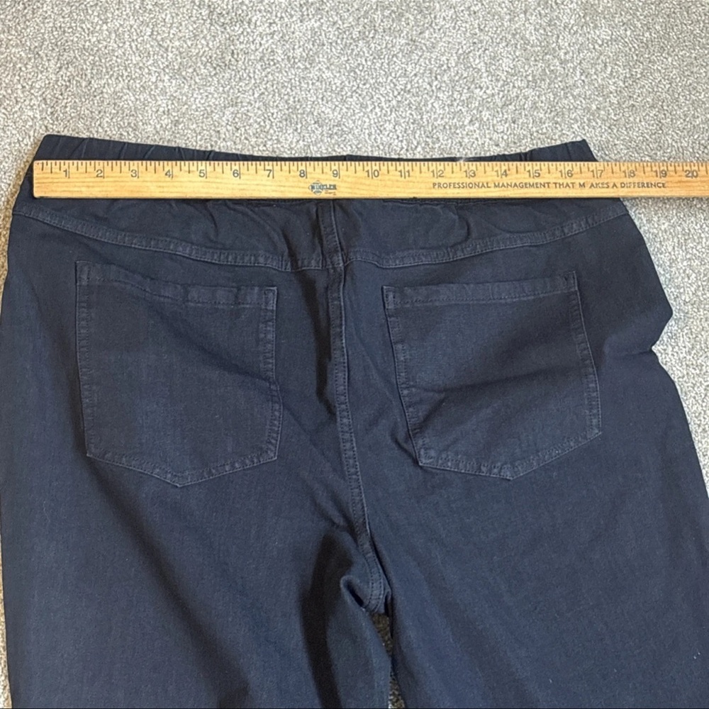 Isaac Mizrahi Live! Reg True Denim Dark Navy Pull On Pattern Trouser Pants 16T - Picture 5 of 15